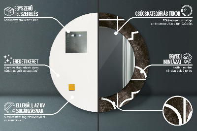 Ronde spiegel met decoratie Antieke tegels