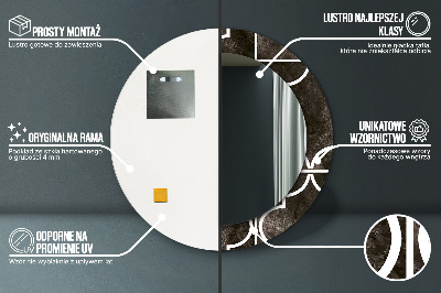 Ronde spiegel met decoratie Antieke tegels