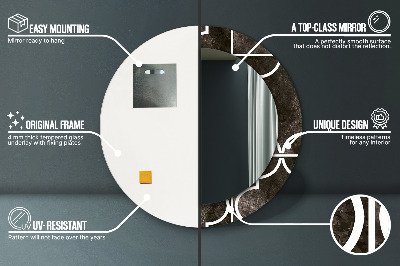 Ronde spiegel met decoratie Antieke tegels