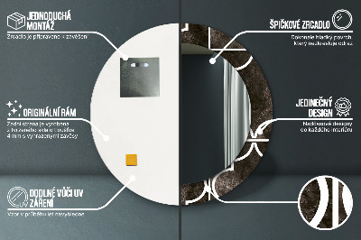 Ronde spiegel met decoratie Antieke tegels