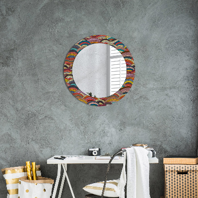 Ronde spiegel met decoratie Boheems ornament