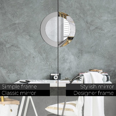 Ronde spiegel met decoratie Marmer agaat en goud