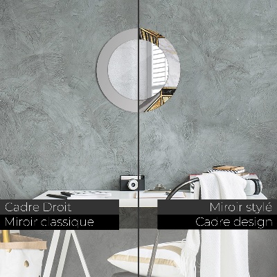 Ronde spiegel met decoratie Marmer agaat en goud