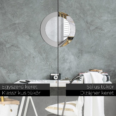 Ronde spiegel met decoratie Marmer agaat en goud