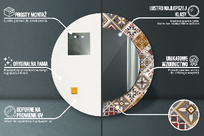 Ronde spiegel met decoratie Turks patroon