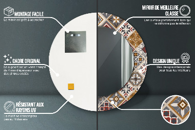 Ronde spiegel met decoratie Turks patroon