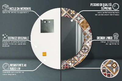 Ronde spiegel met decoratie Turks patroon