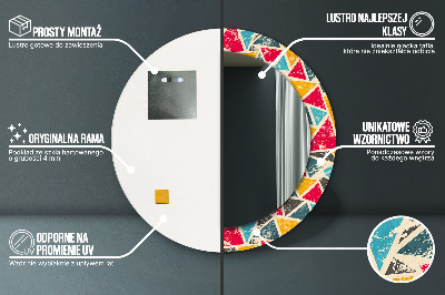 Ronde spiegel met decoratie Retrocompositie