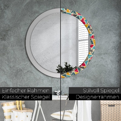 Ronde spiegel met decoratie Retrocompositie