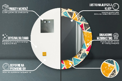 Ronde spiegel met decoratie Retrocompositie