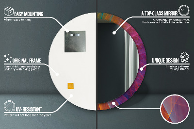 Ronde spiegel met decoratie Hypnotische spiraal