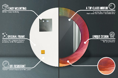 Ronde spiegel met decoratie Hypnotische spiraal