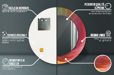 Ronde spiegel met decoratie Hypnotische spiraal