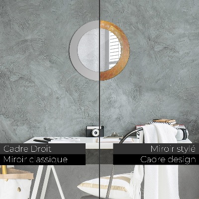 Bedrukte ronde spiegel Spiraalabstractie