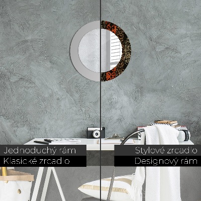 Ronde spiegel met decoratie Grunge abstract patroon