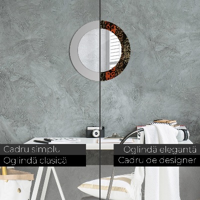 Ronde spiegel met decoratie Grunge abstract patroon