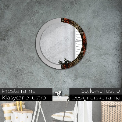 Ronde spiegel met decoratie Grunge abstract patroon