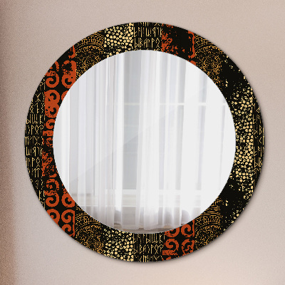 Ronde spiegel met decoratie Grunge abstract patroon