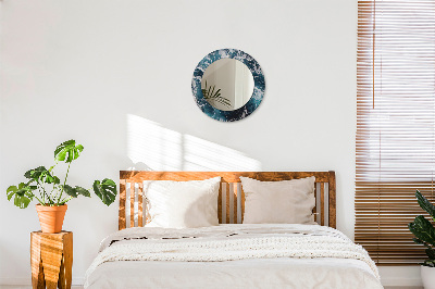 Ronde spiegel met decoratie Stormachtige zee