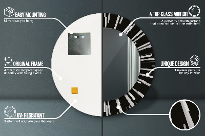 Bedrukte ronde spiegel Stralende compositie
