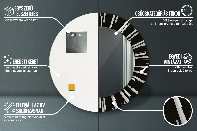 Bedrukte ronde spiegel Stralende compositie
