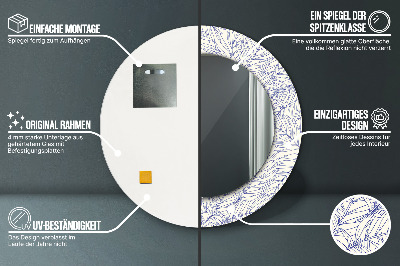 Ronde spiegel met decoratie Tropisch palmenland