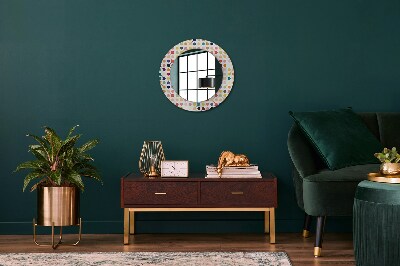 Bedrukte ronde spiegel Naadloze veelkleurige