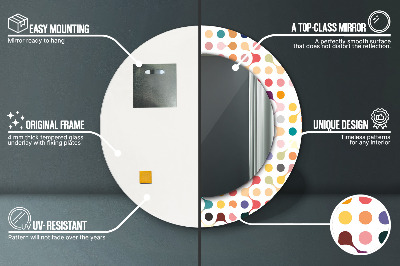 Bedrukte ronde spiegel Naadloze veelkleurige