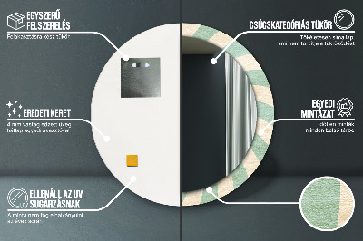 Bedrukte ronde spiegel Retro pastelpatroon