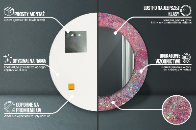 Ronde spiegel met decoratie Festival van kleuren