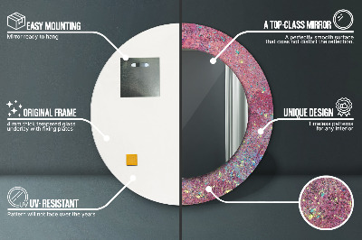 Ronde spiegel met decoratie Festival van kleuren