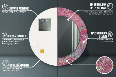 Ronde spiegel met decoratie Festival van kleuren