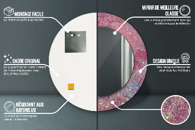 Ronde spiegel met decoratie Festival van kleuren