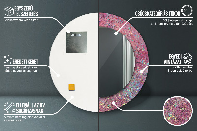 Ronde spiegel met decoratie Festival van kleuren