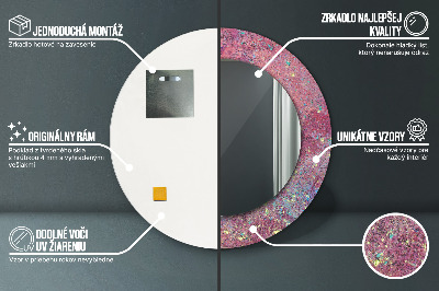 Ronde spiegel met decoratie Festival van kleuren