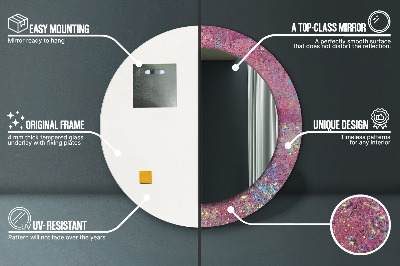 Ronde spiegel met decoratie Festival van kleuren