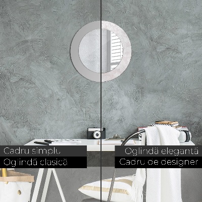 Bedrukte ronde spiegel Delicate roccoco textuur