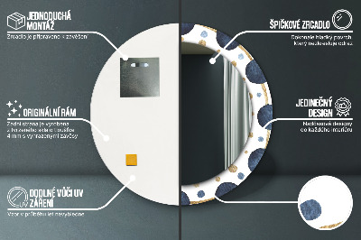 Ronde spiegel met decoratie Maanmandala