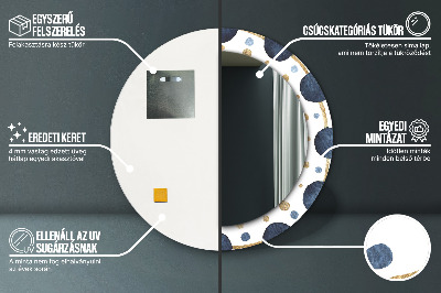 Ronde spiegel met decoratie Maanmandala