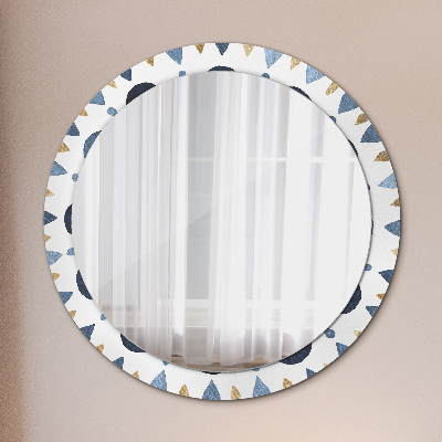 Ronde spiegel met decoratie Maanmandala