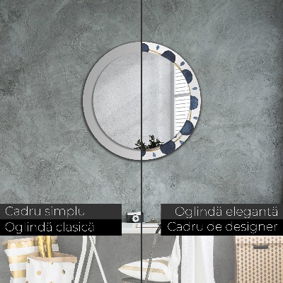 Ronde spiegel met decoratie Maanmandala