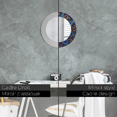 Ronde spiegel met decoratie Decoratieve compositie
