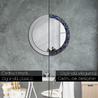 Ronde spiegel met decoratie Decoratieve compositie