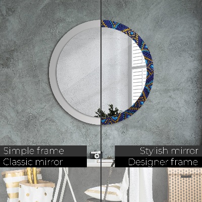 Ronde spiegel met decoratie Decoratieve compositie