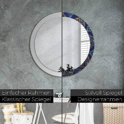 Ronde spiegel met decoratie Decoratieve compositie