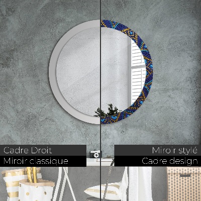 Ronde spiegel met decoratie Decoratieve compositie