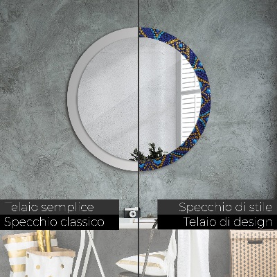 Ronde spiegel met decoratie Decoratieve compositie