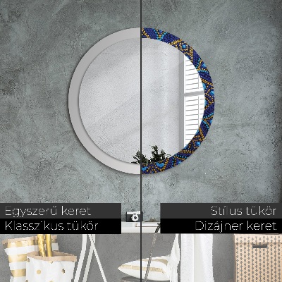 Ronde spiegel met decoratie Decoratieve compositie