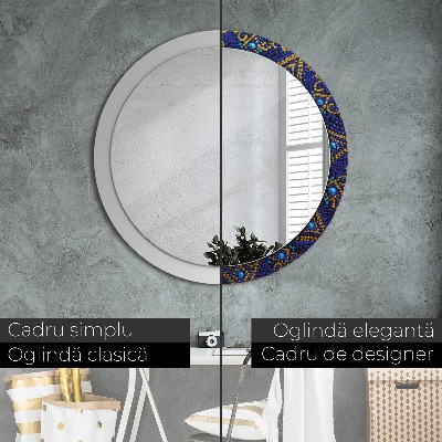 Ronde spiegel met decoratie Decoratieve compositie