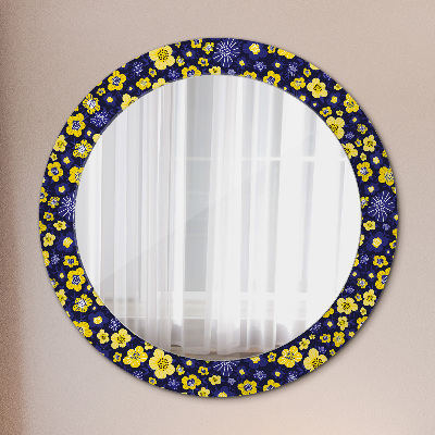 Bedrukte ronde spiegel Lieve kleine bloemen